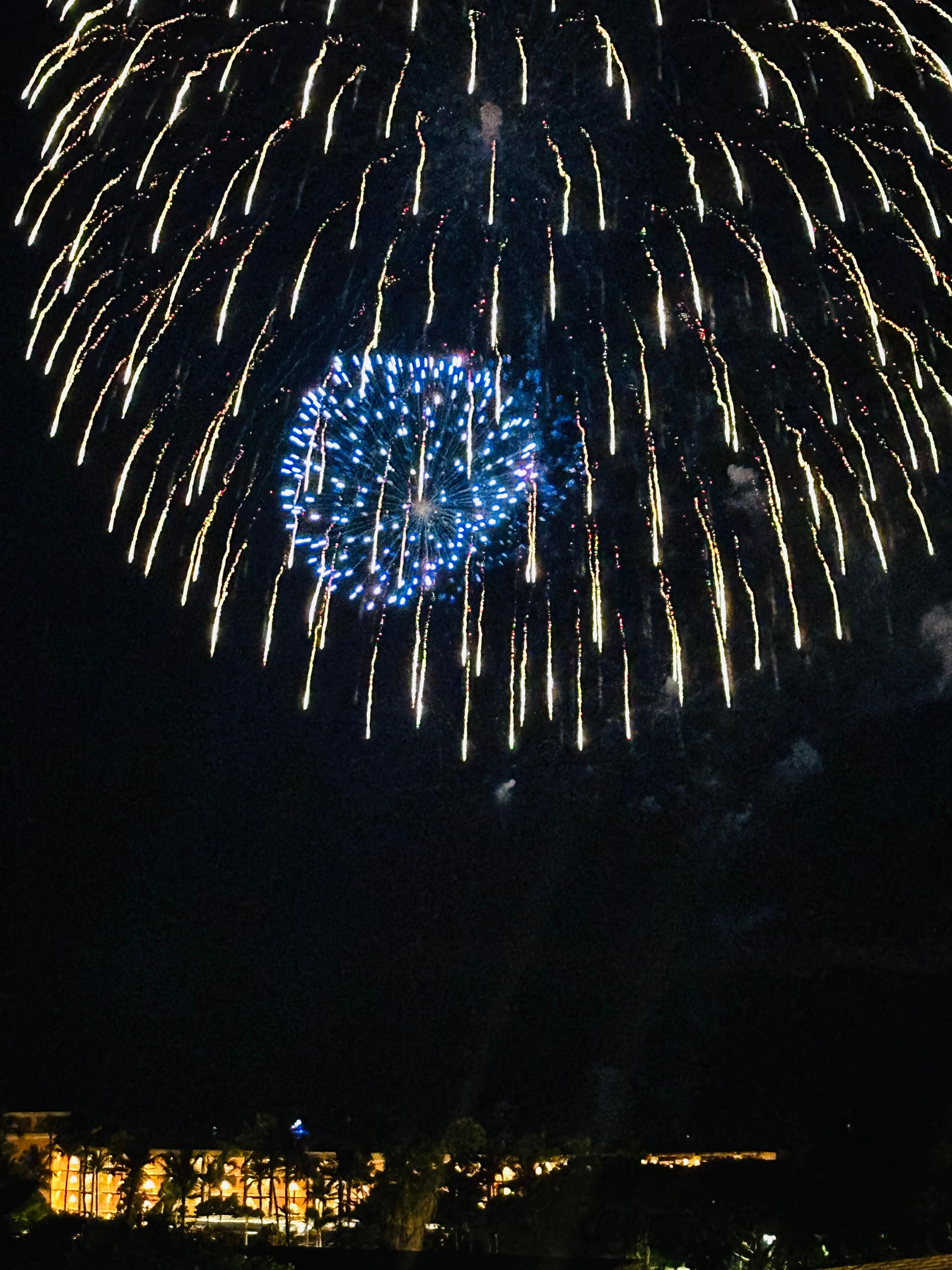 Fireworks, as seen from lanai.