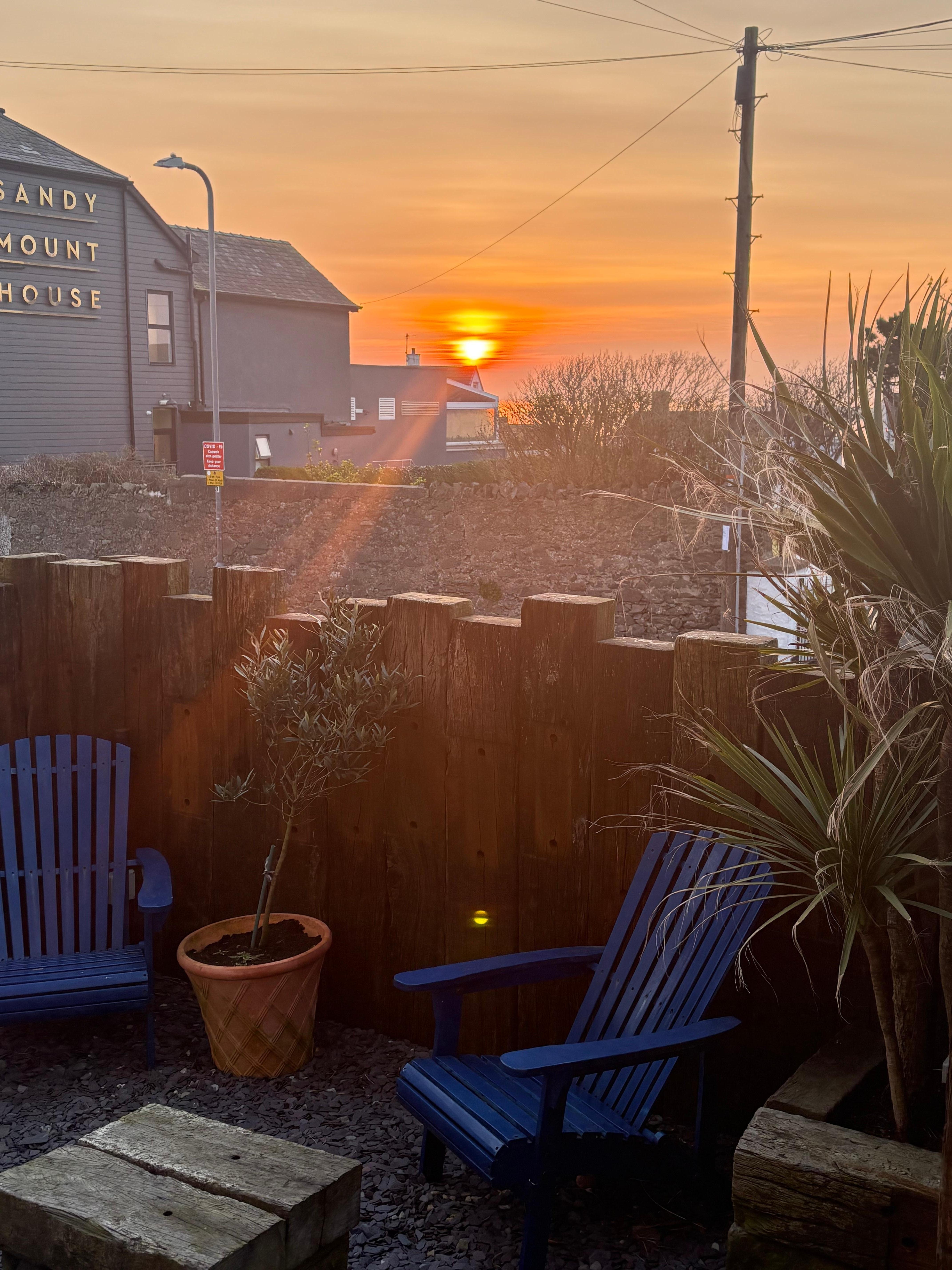 Sunset from the lounge window