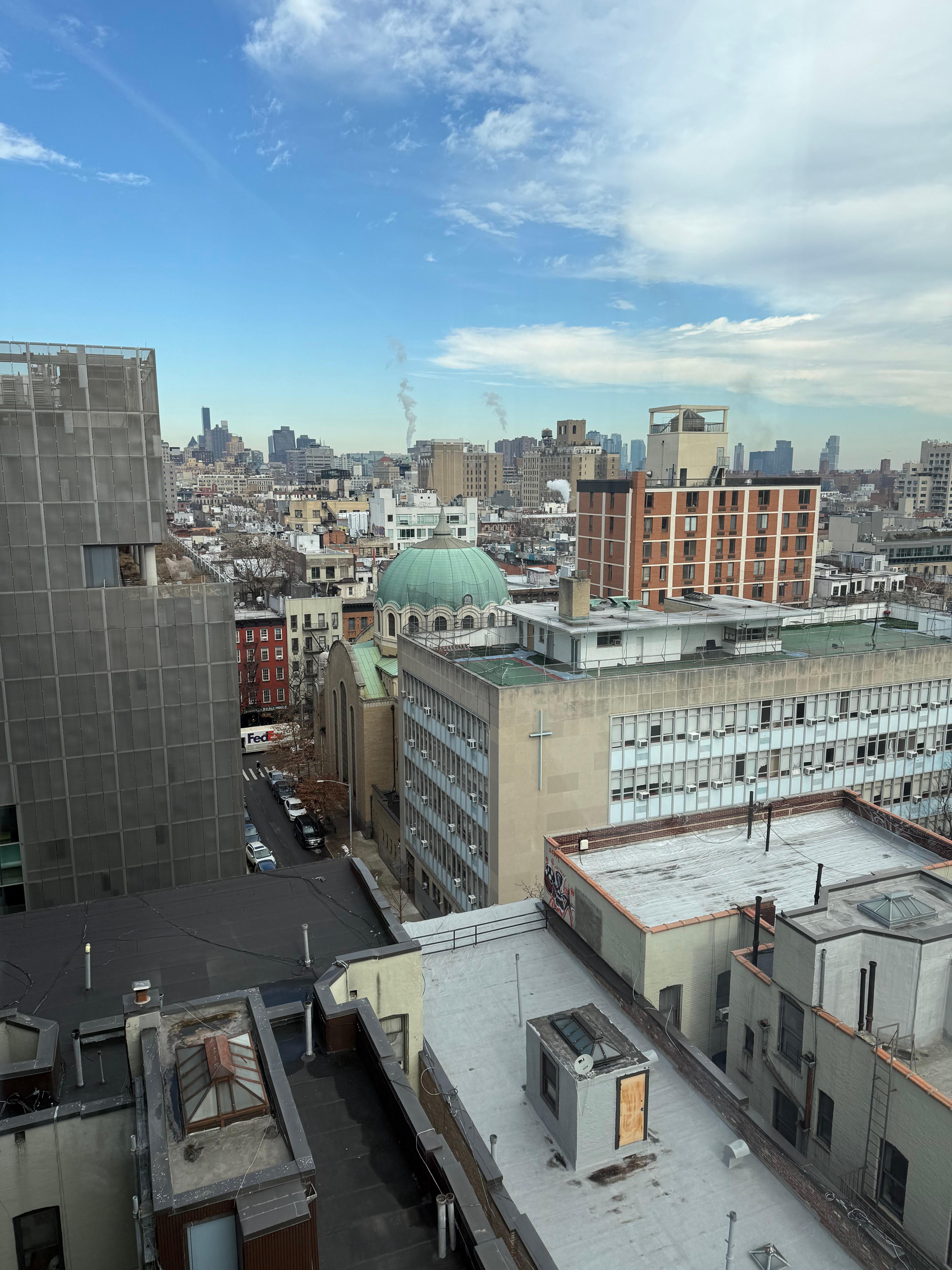 View down to McSorleys pub