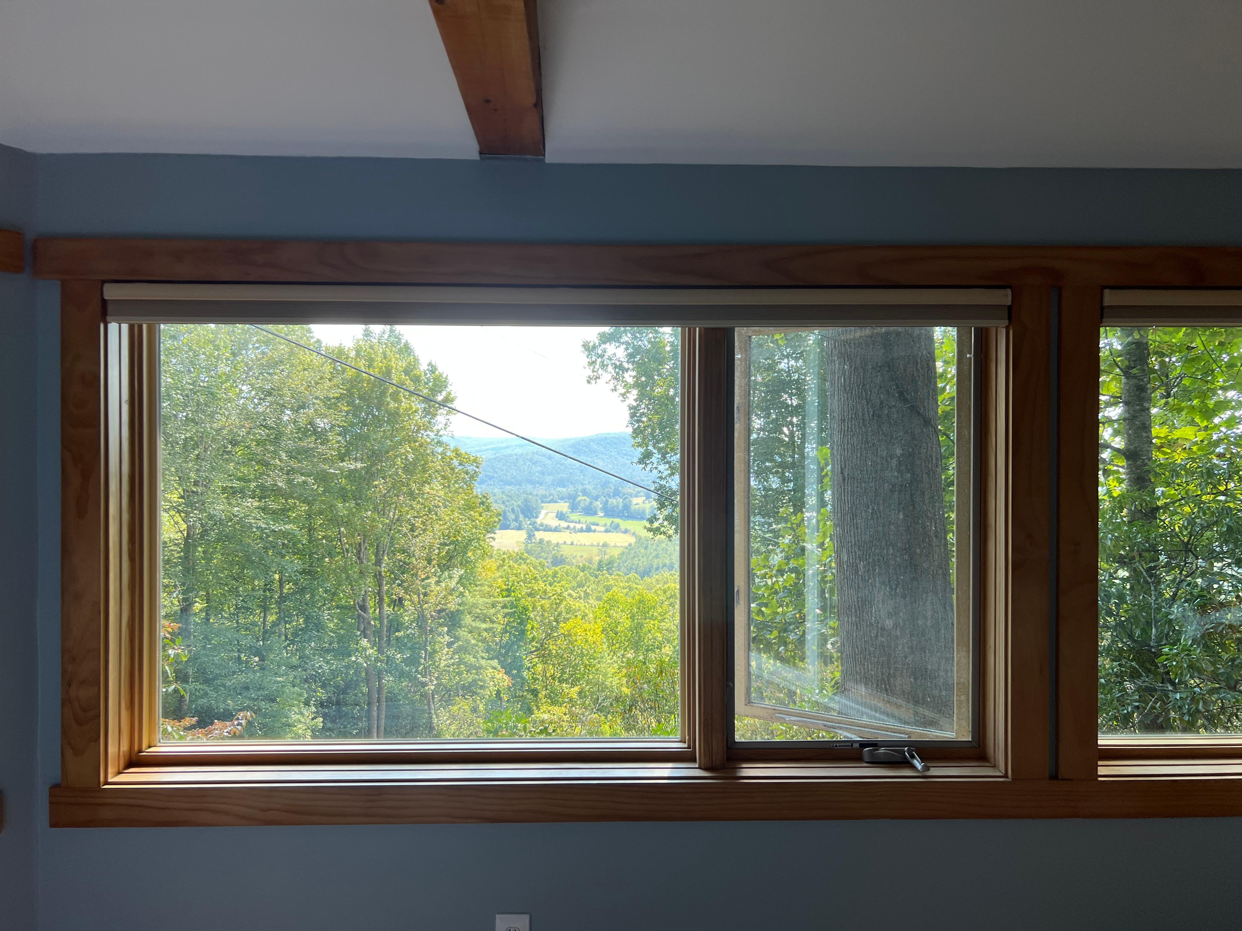 View from one of the many master bedroom windows