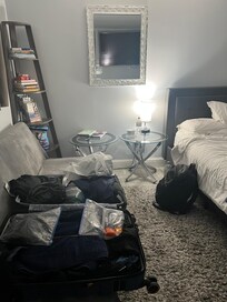 Too cramped. Right side of the bed was against the wall do a futon could be taking up space. I had to crawl in and out of the bed