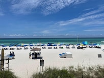 Low density of people during peek summer events