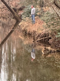 Husband reflecting on the year.