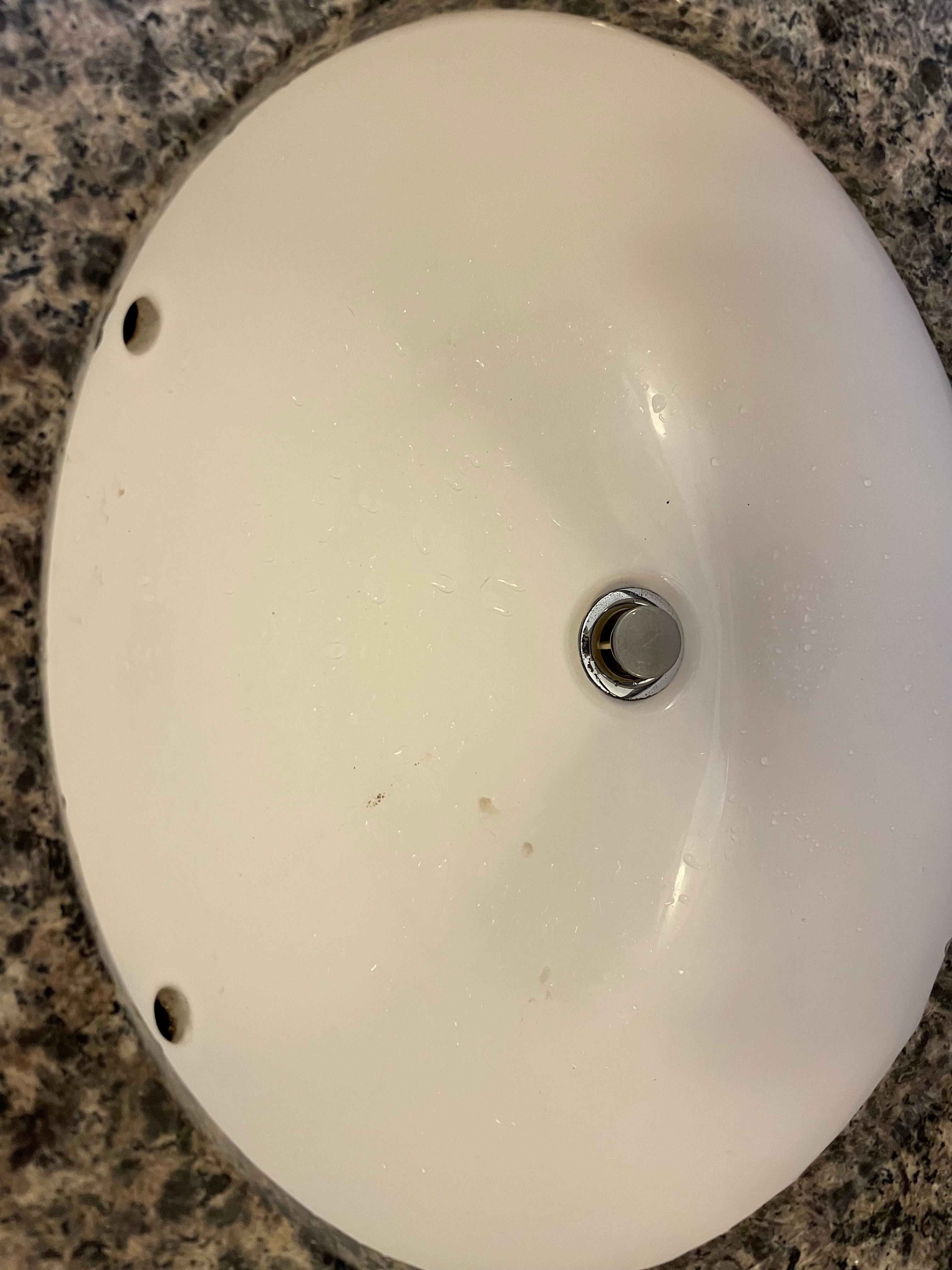 Bathroom sink upon arrival. 