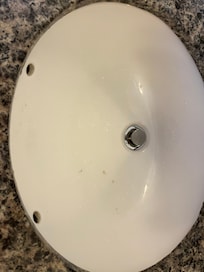 Bathroom sink upon arrival.