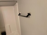 Towel rack in upstairs Bath