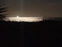 Night view of open from back patio