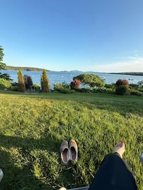 I sat out back rain or shine!! The view is so peaceful!