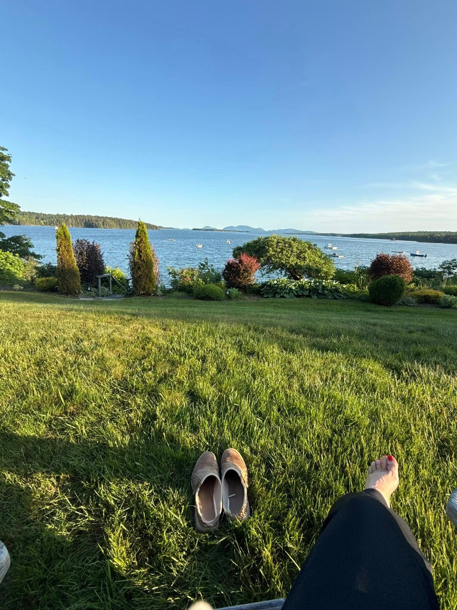 I sat out back rain or shine!!  The view is so peaceful!