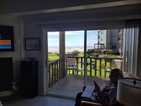 Looking out of our room.