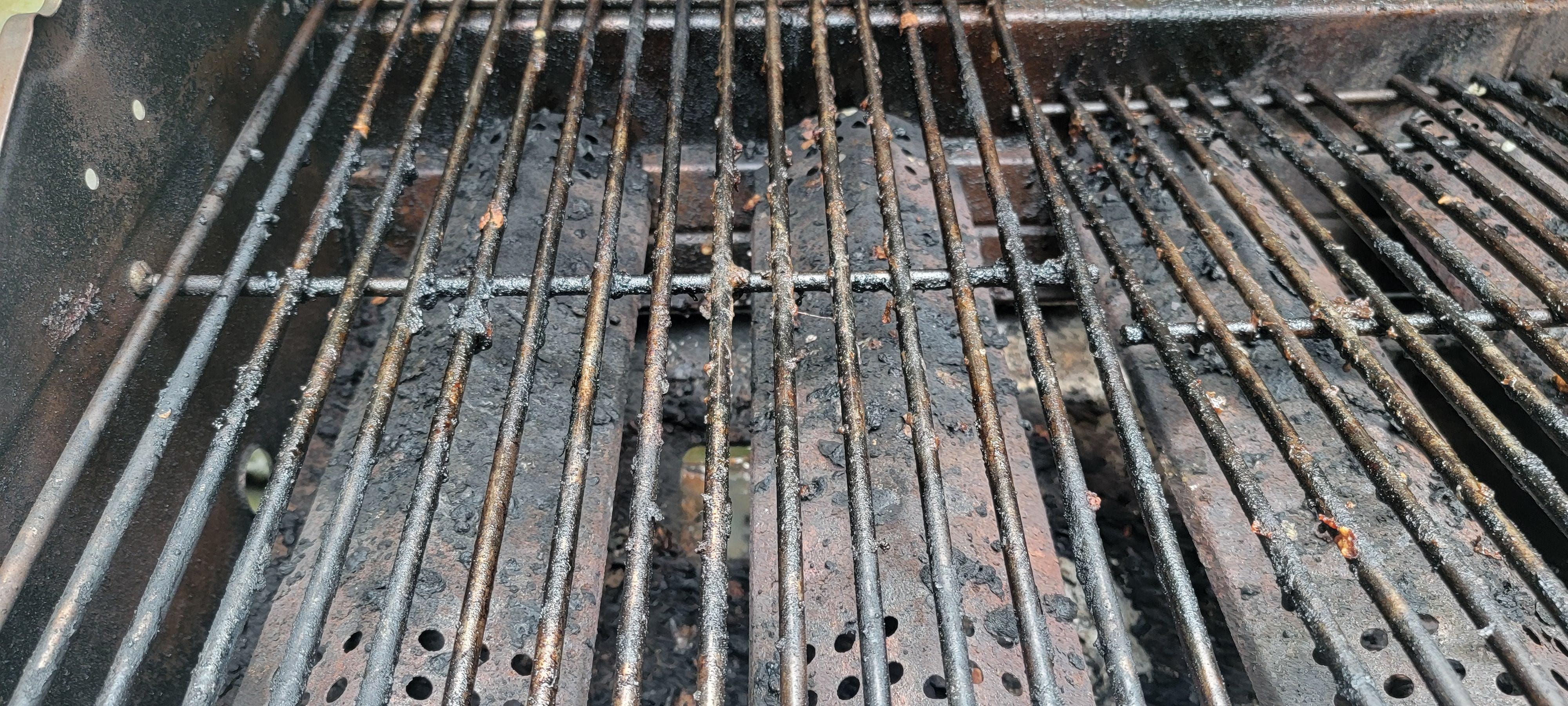 Gas grill on site