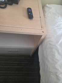 Burn marks on end table