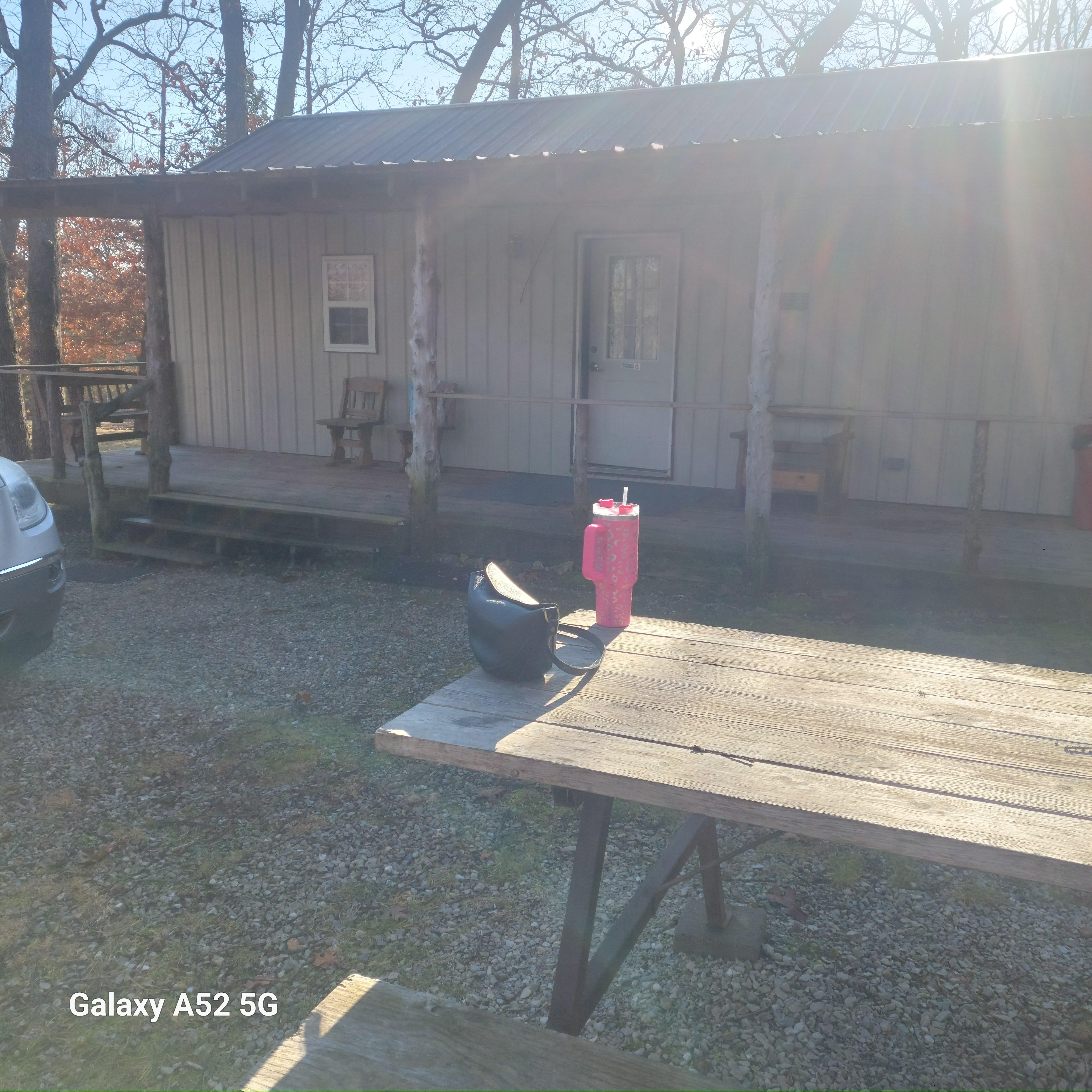 Even has a picnic area, not shown is a fire pit.