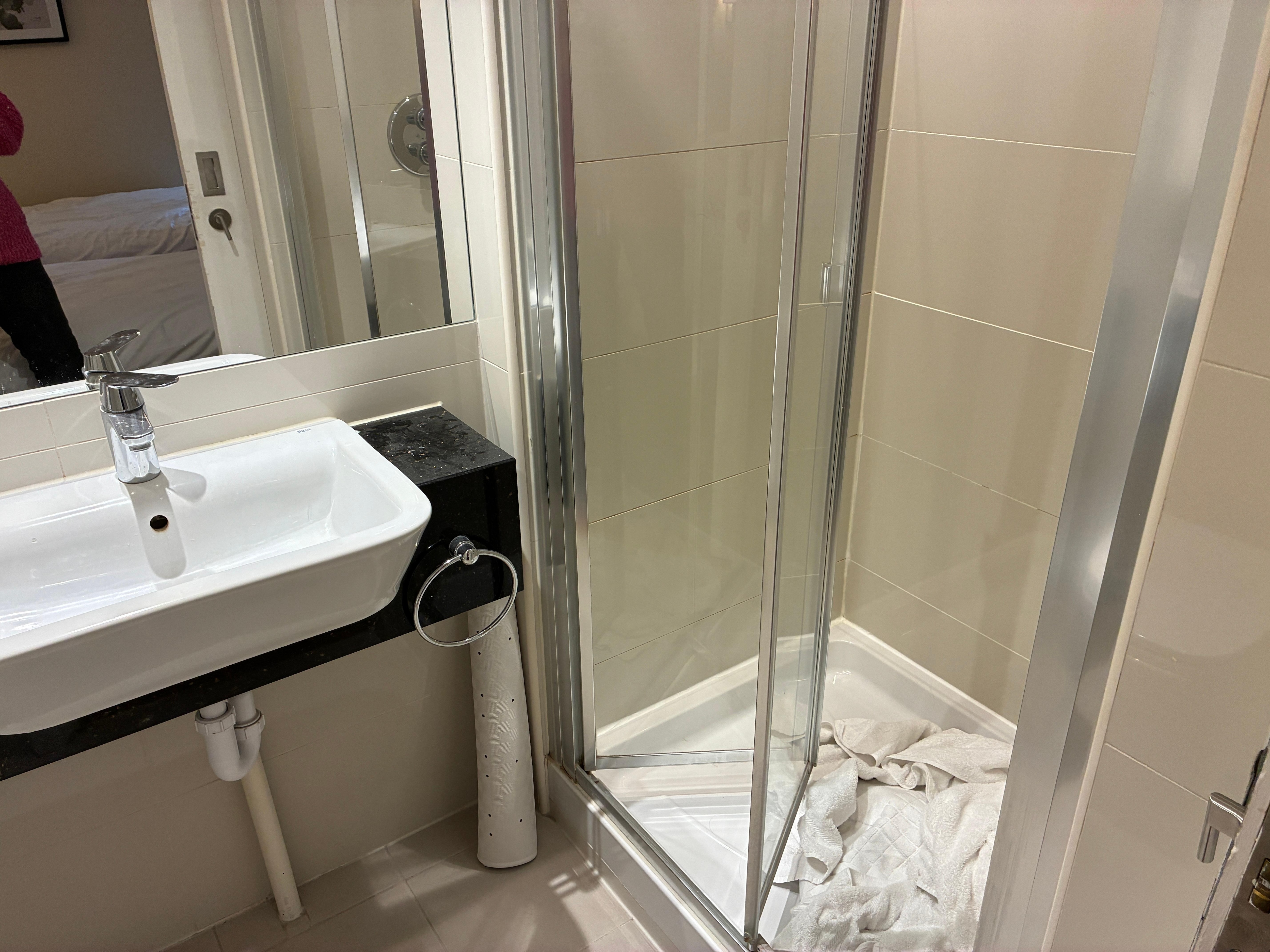 So much for bath … never mind bath with shower …. Or bath robes! 