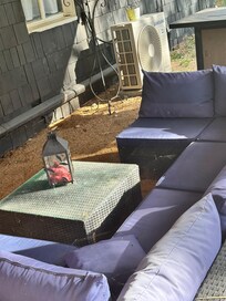 At least clean the outdoor areas for use-super dirty and spiderwebs everywhere