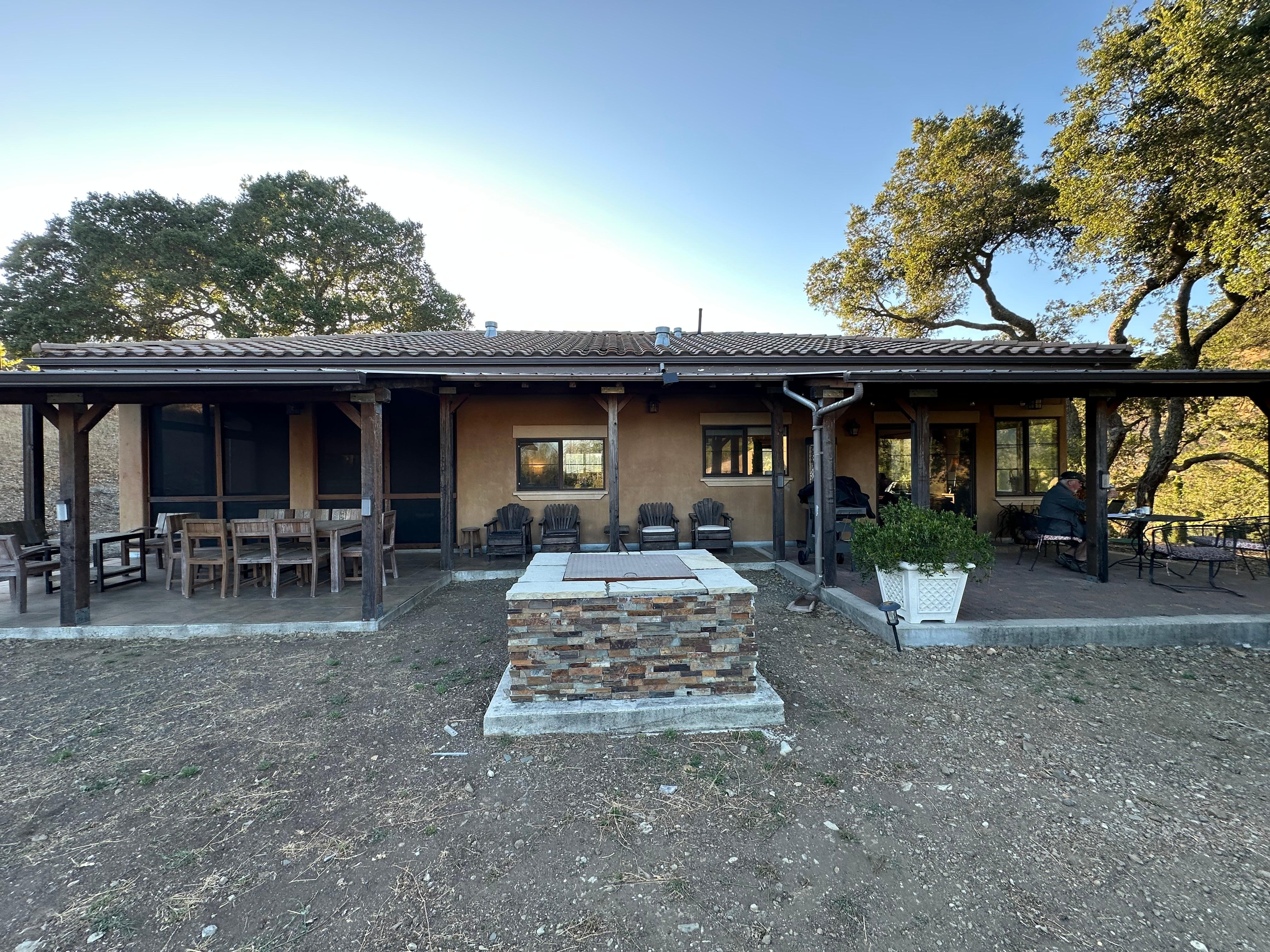 back of the property