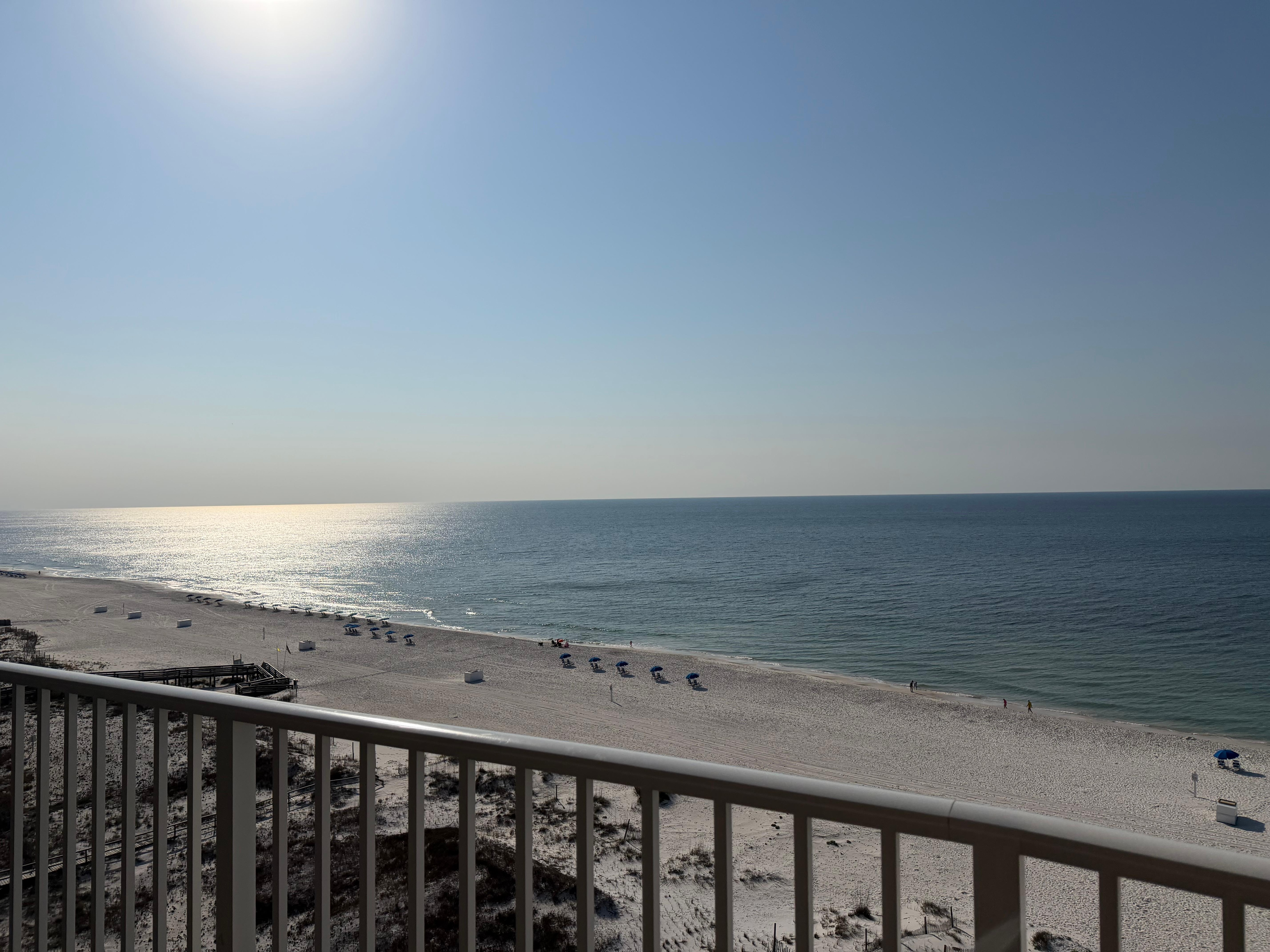 Beautiful sunrise from our balcony!