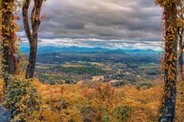View of the Shenandoah Valley from Afton Mountain overlook.