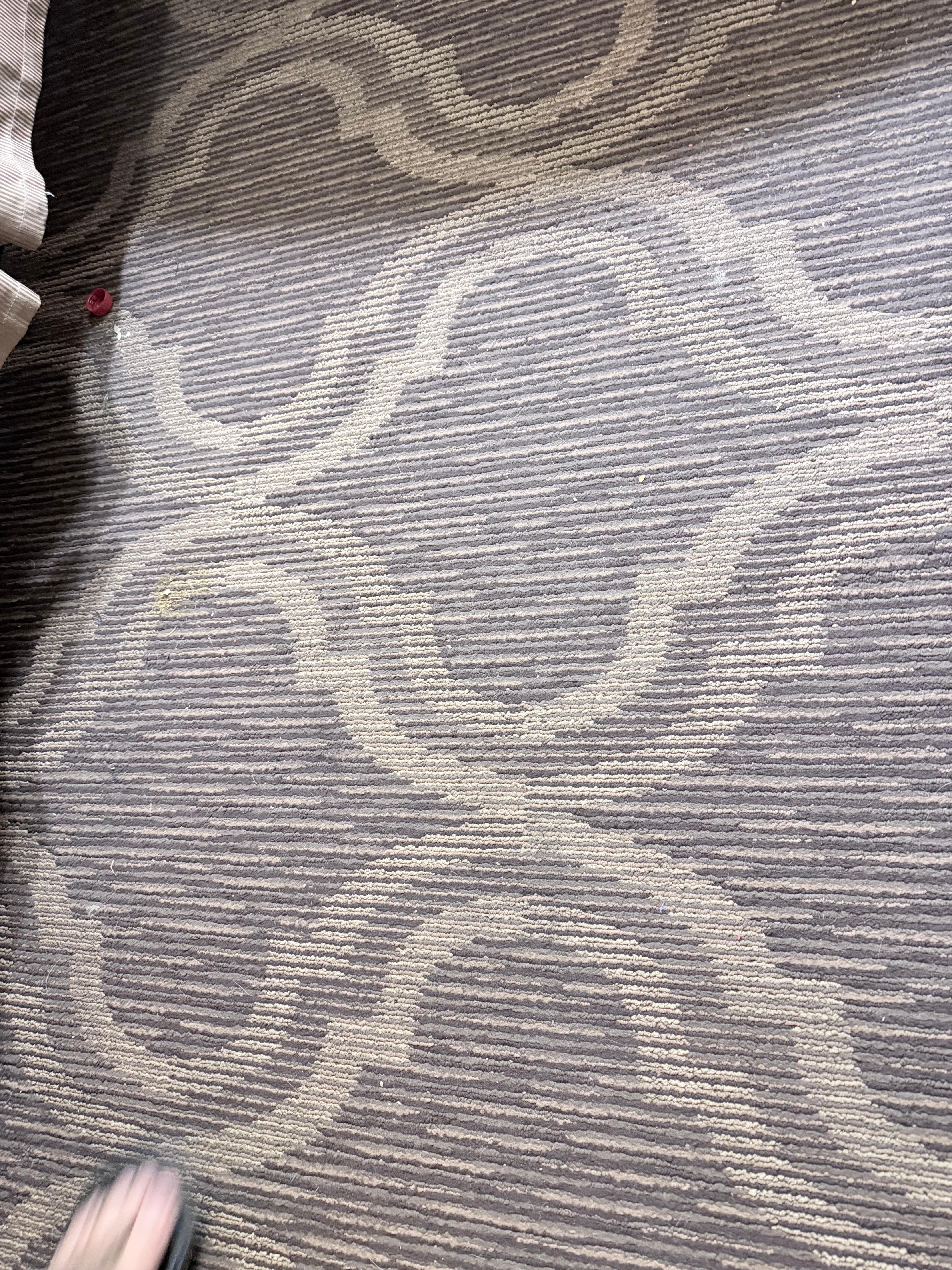 Crumbs and soda cap on the floor