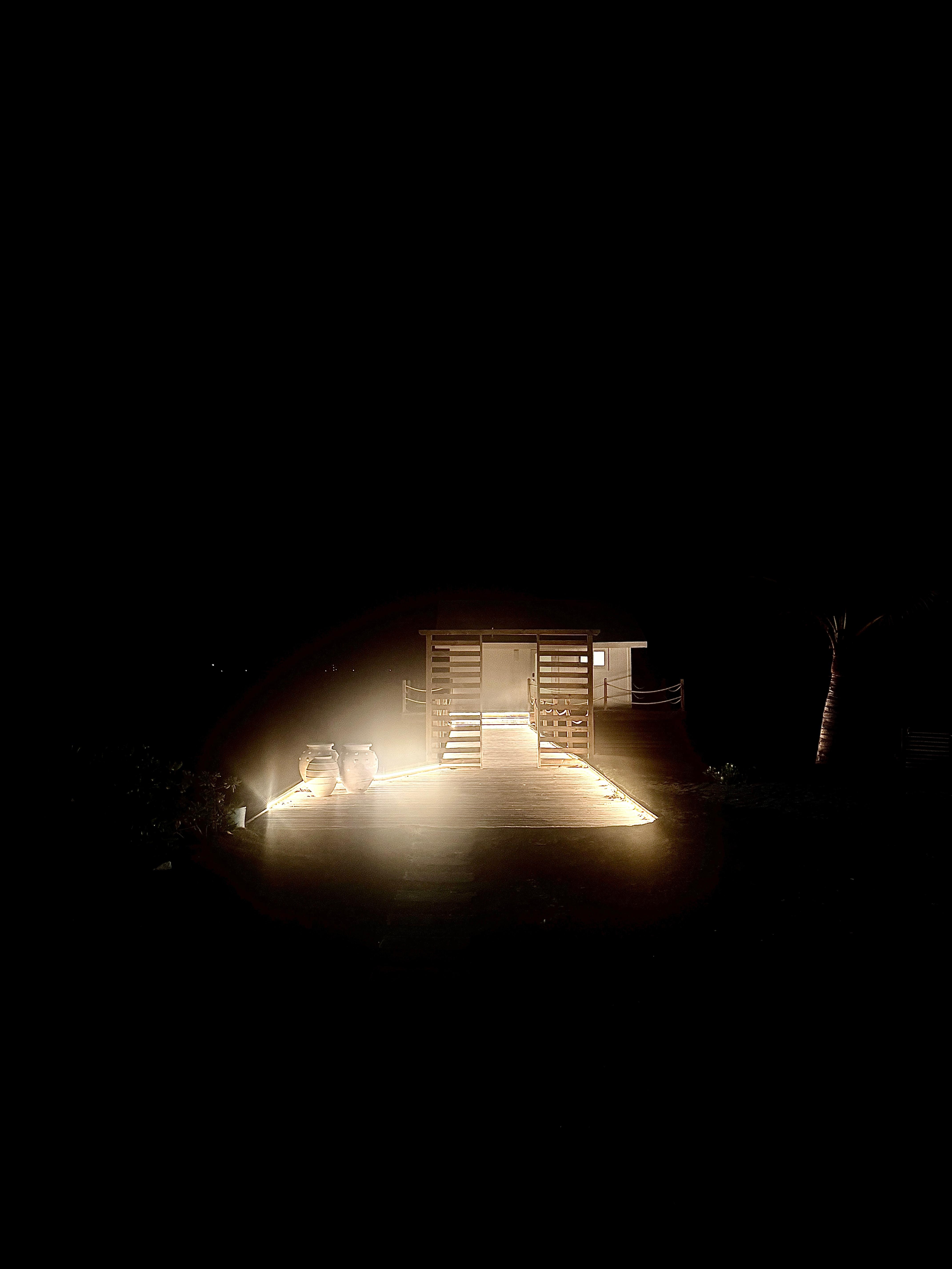 Night time lights greeting us home