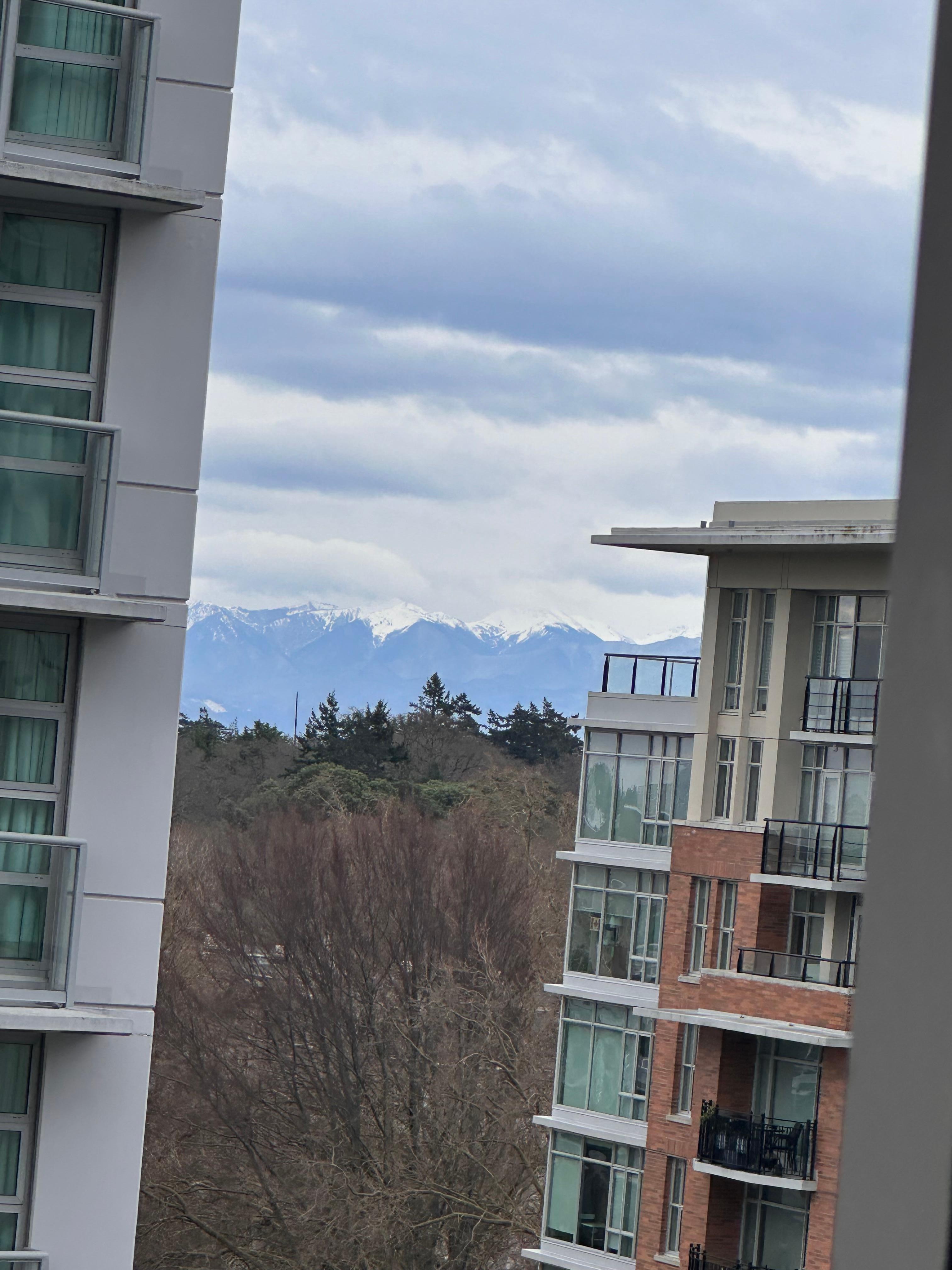 The view of the mountains from our balcony 