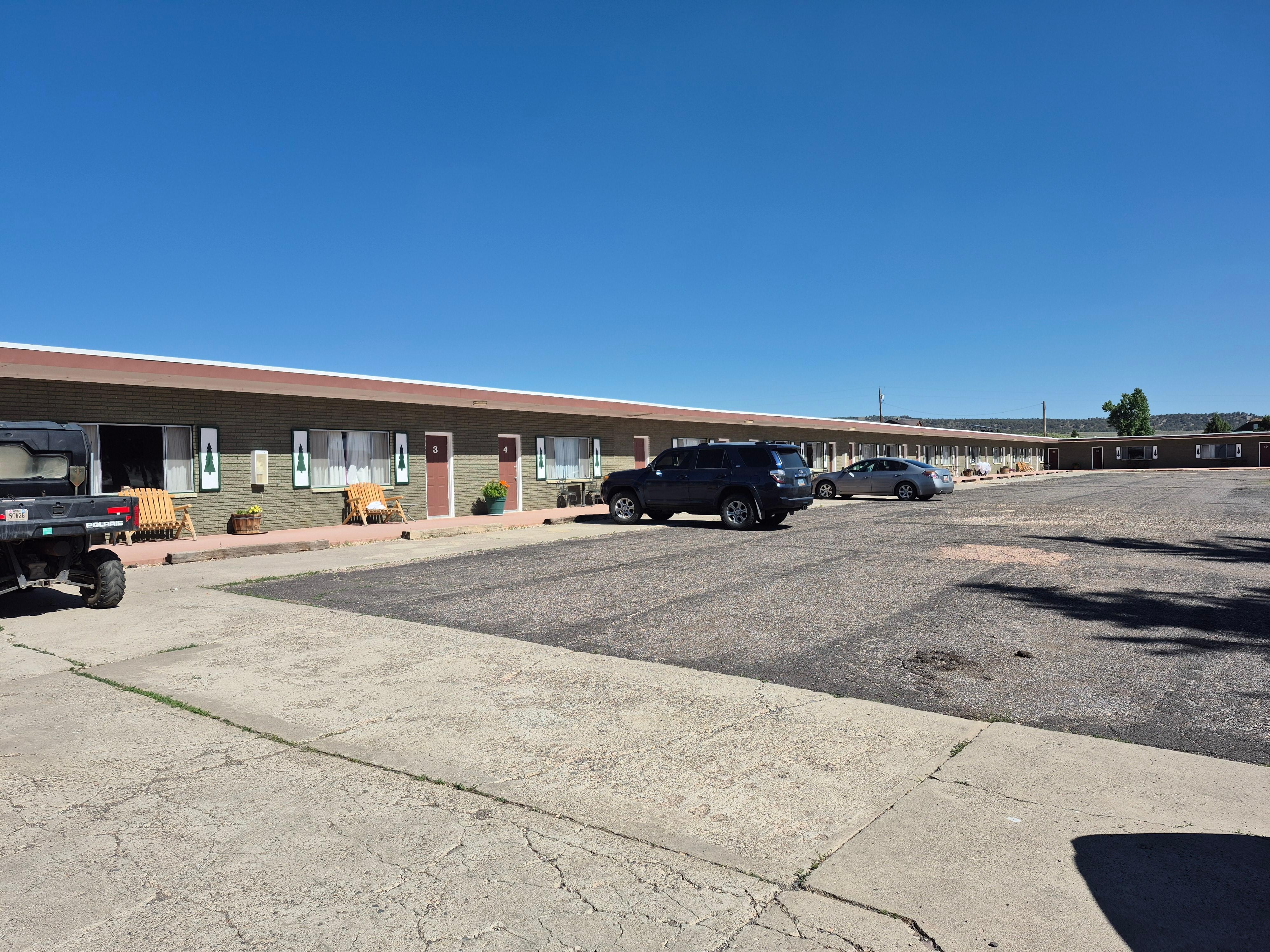 The front and parking.