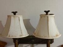 The underside of the lamp shades were worse..