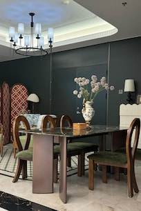 Complimentary buffet breakfast in tastefully decorated dining room.
