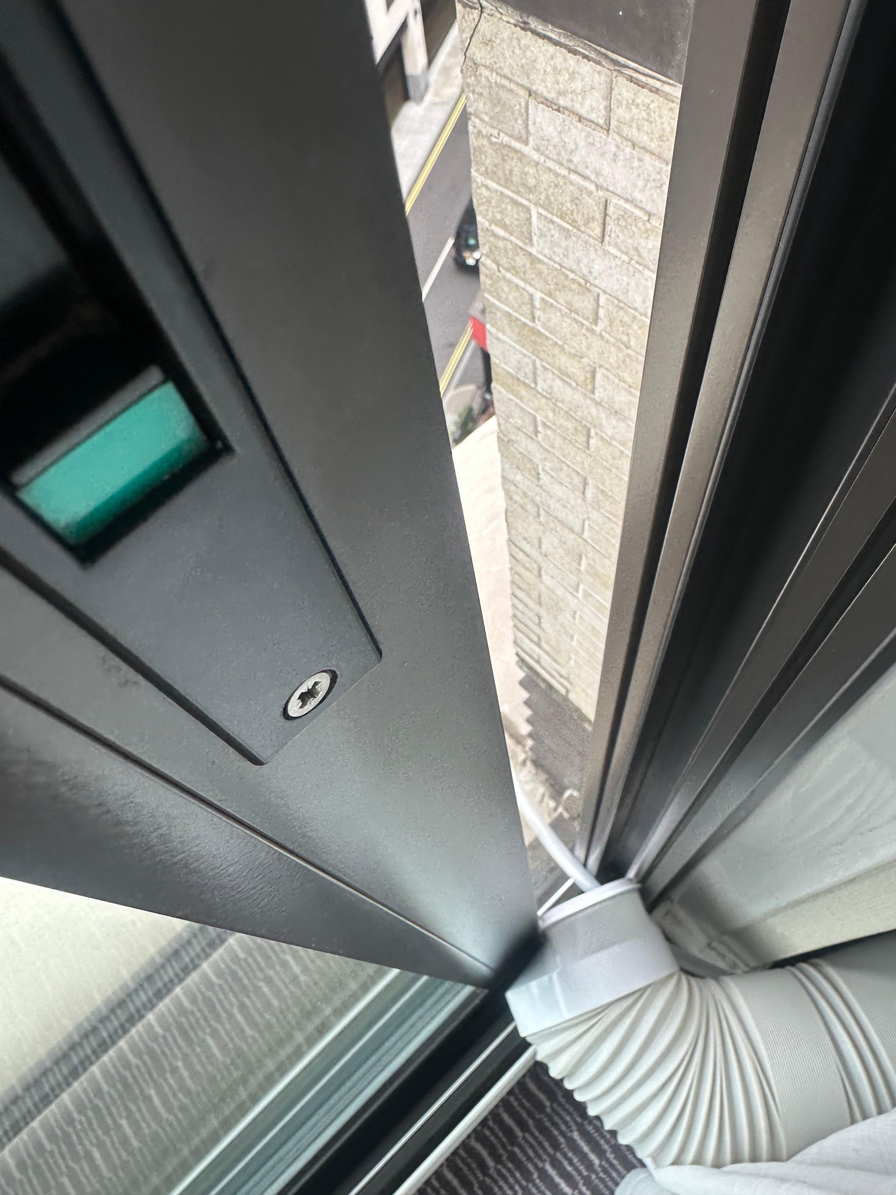 Rubber pipe blocking door closure