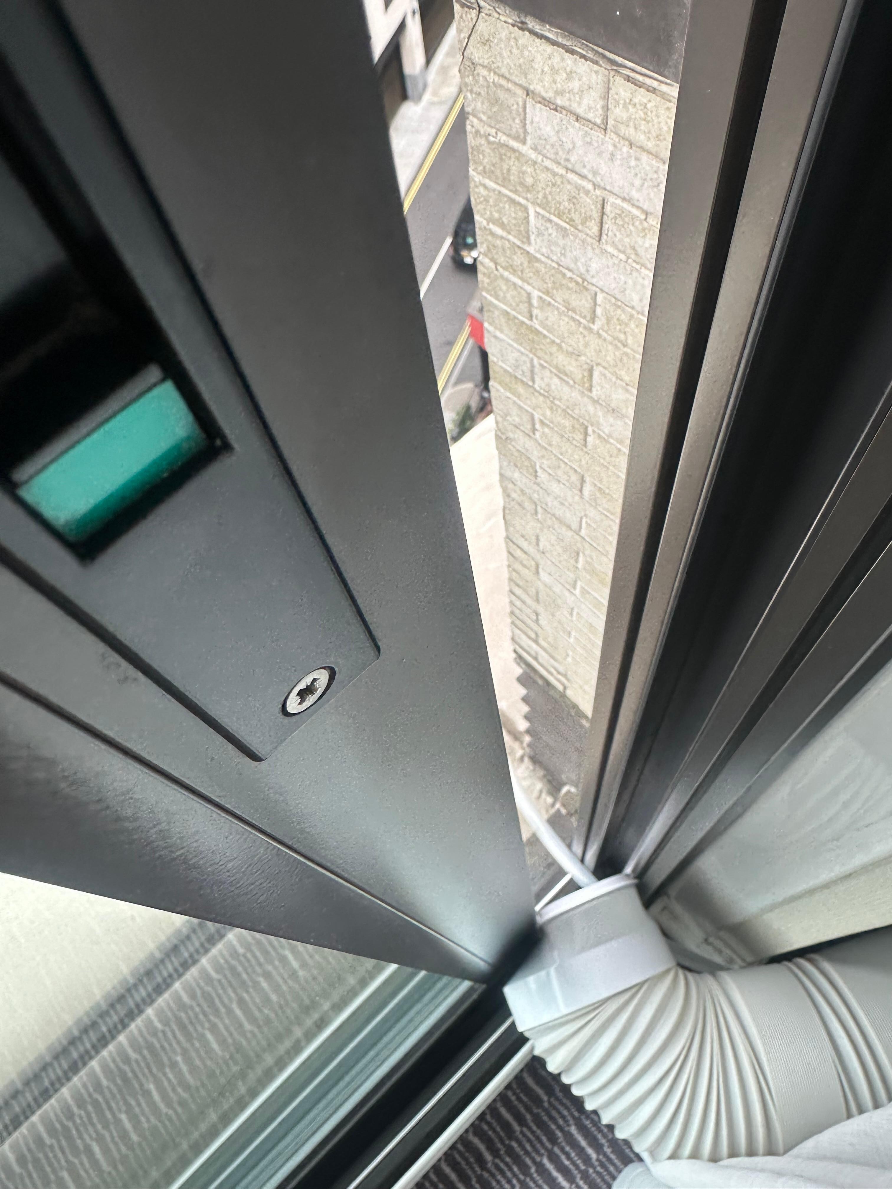 Rubber pipe blocking door closure