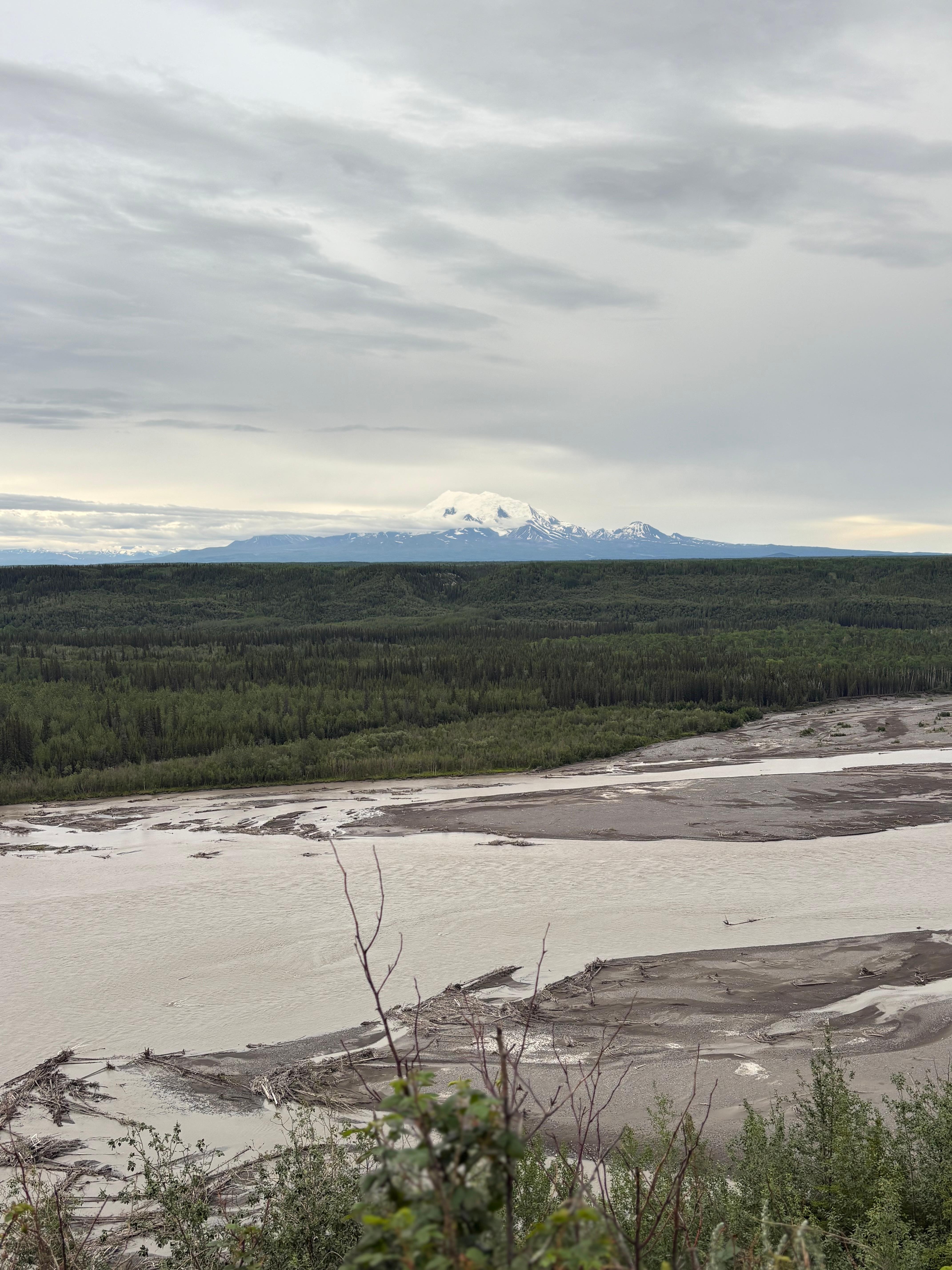 View from edge of the bluff, ~60’ from the cabin