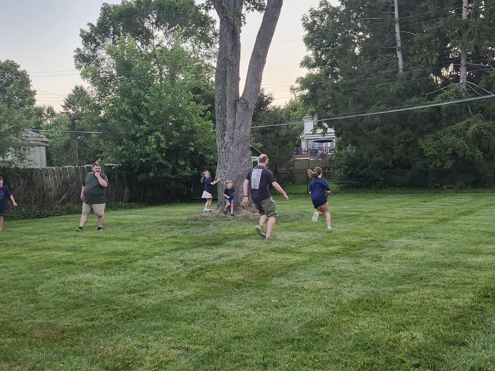 Big yard for playing outside.