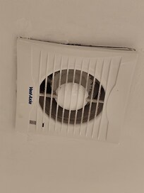 On the right you can see it's slightly come away from the ceiling and on the left you can see drips of water.