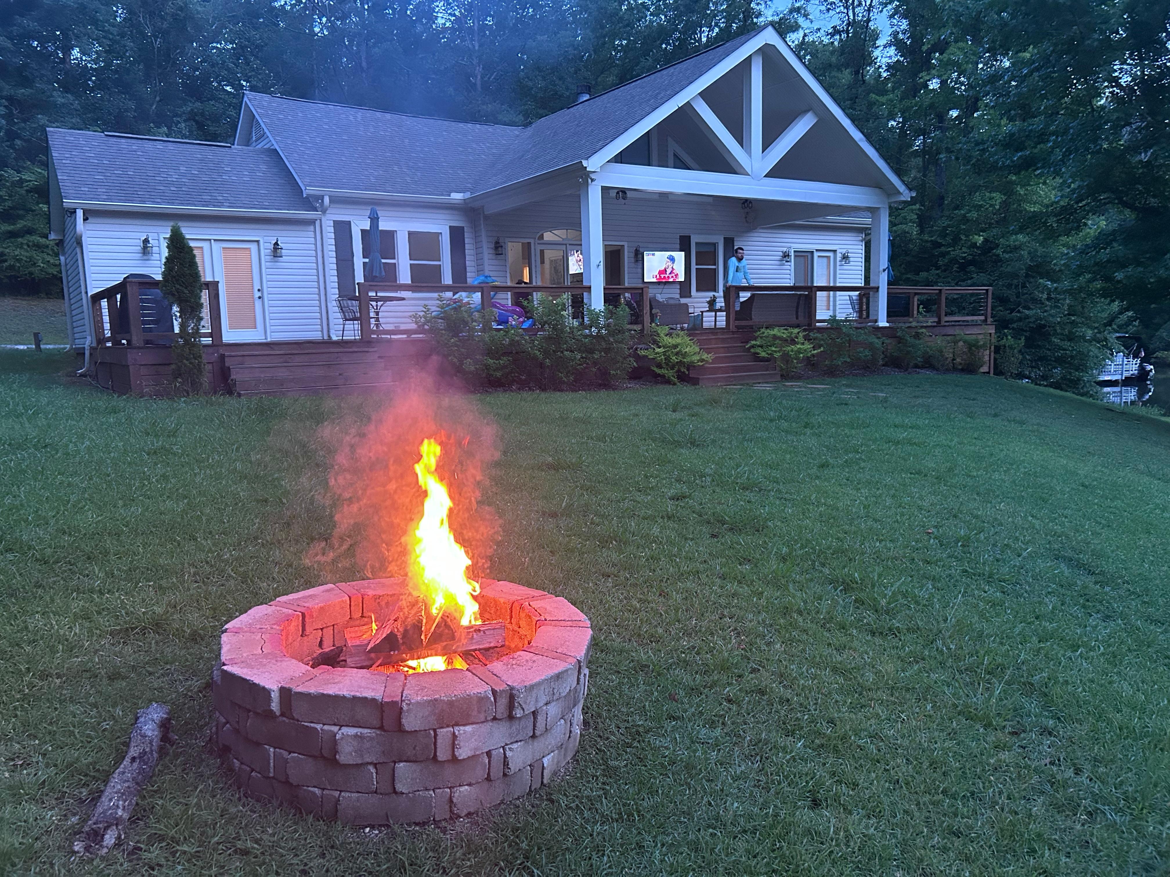 S’mores by the fire. A fun night for all.