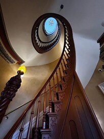 Looking up the stairs to the top!