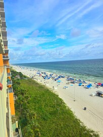 View looking east off balcony