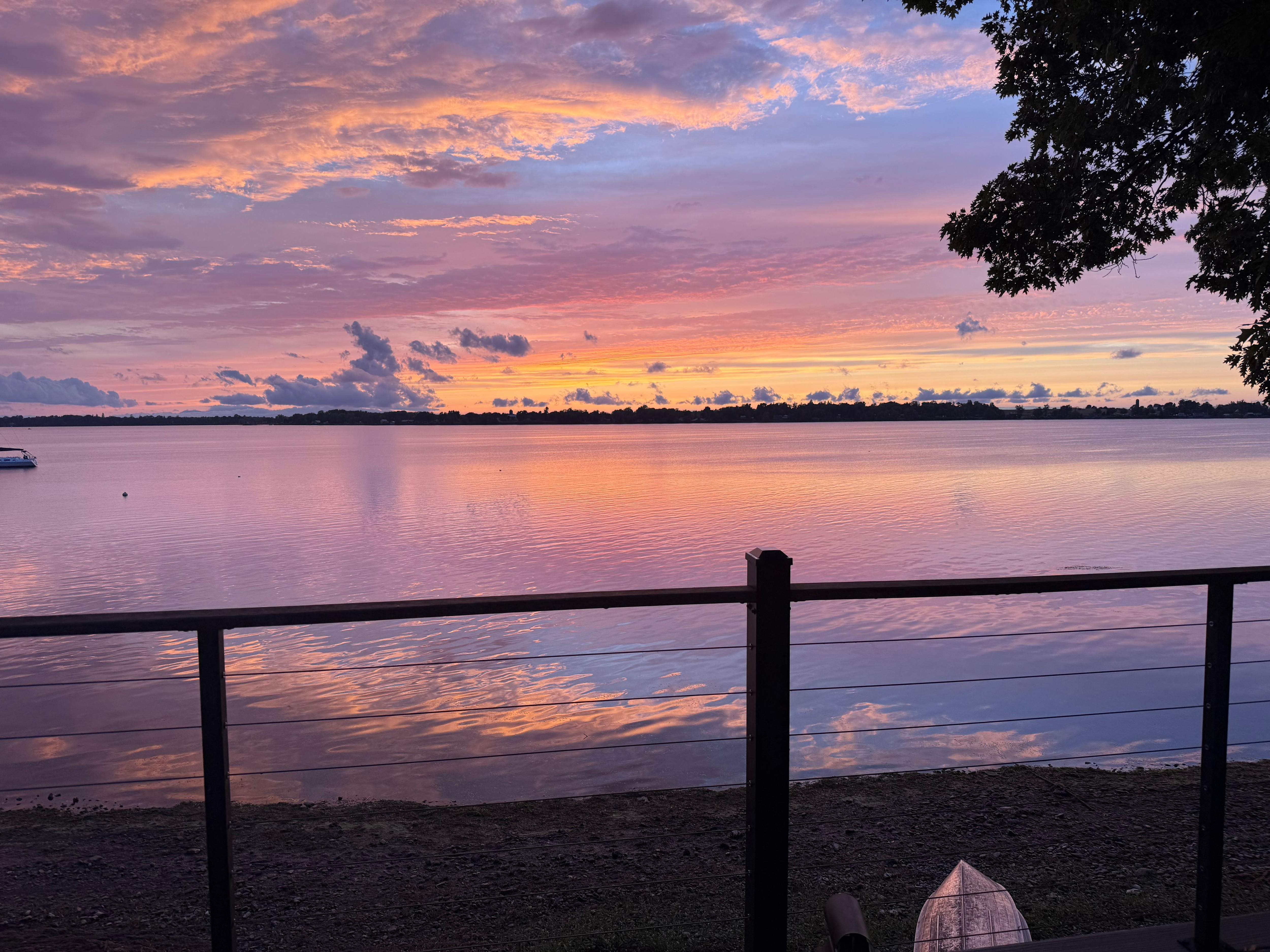 Sunset from the deck.