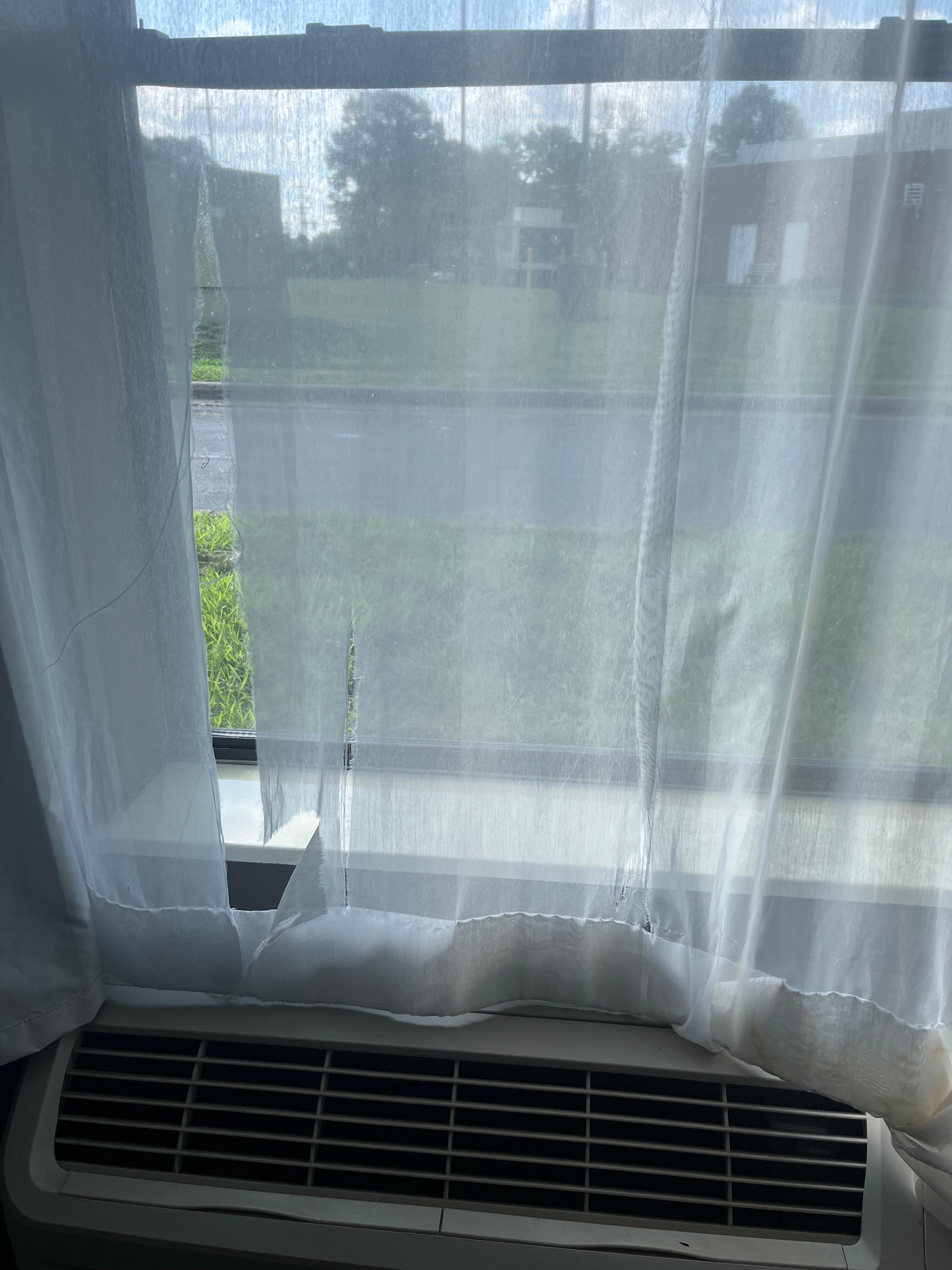 Torn curtains