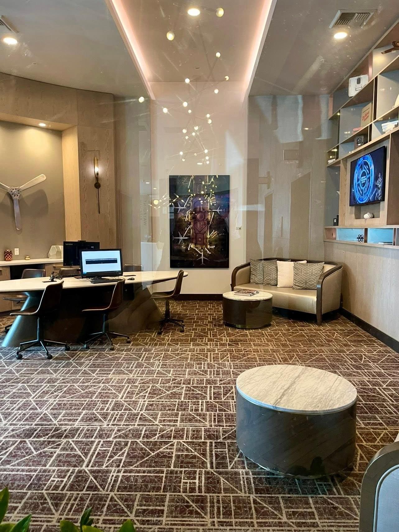 Business area at Homewood Suites Hilton LAX. November 2025