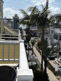 View of the ocean from the kitchen deck.