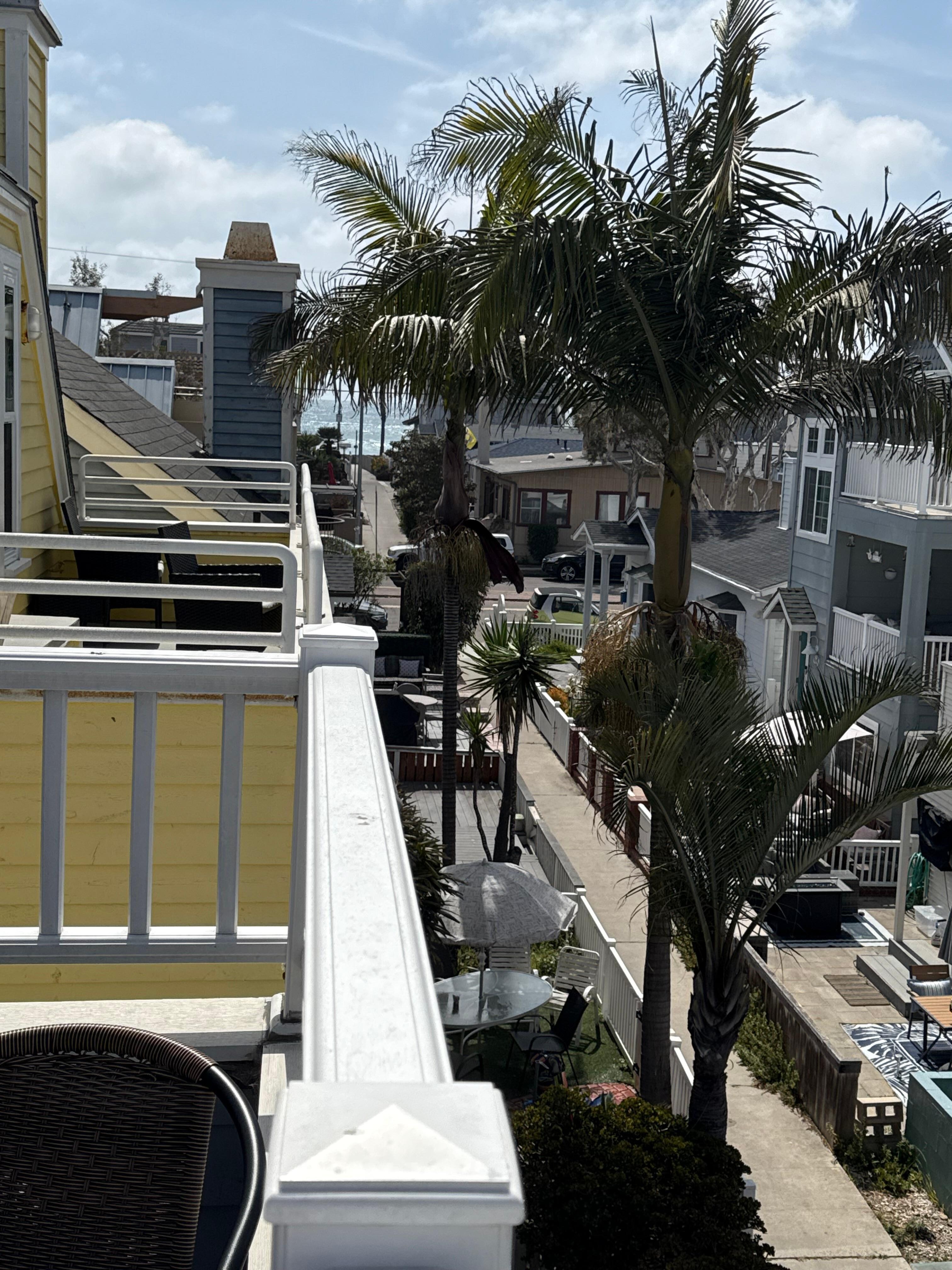 View of the ocean from the kitchen deck. 