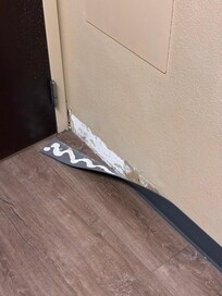 Room was literally falling apart.