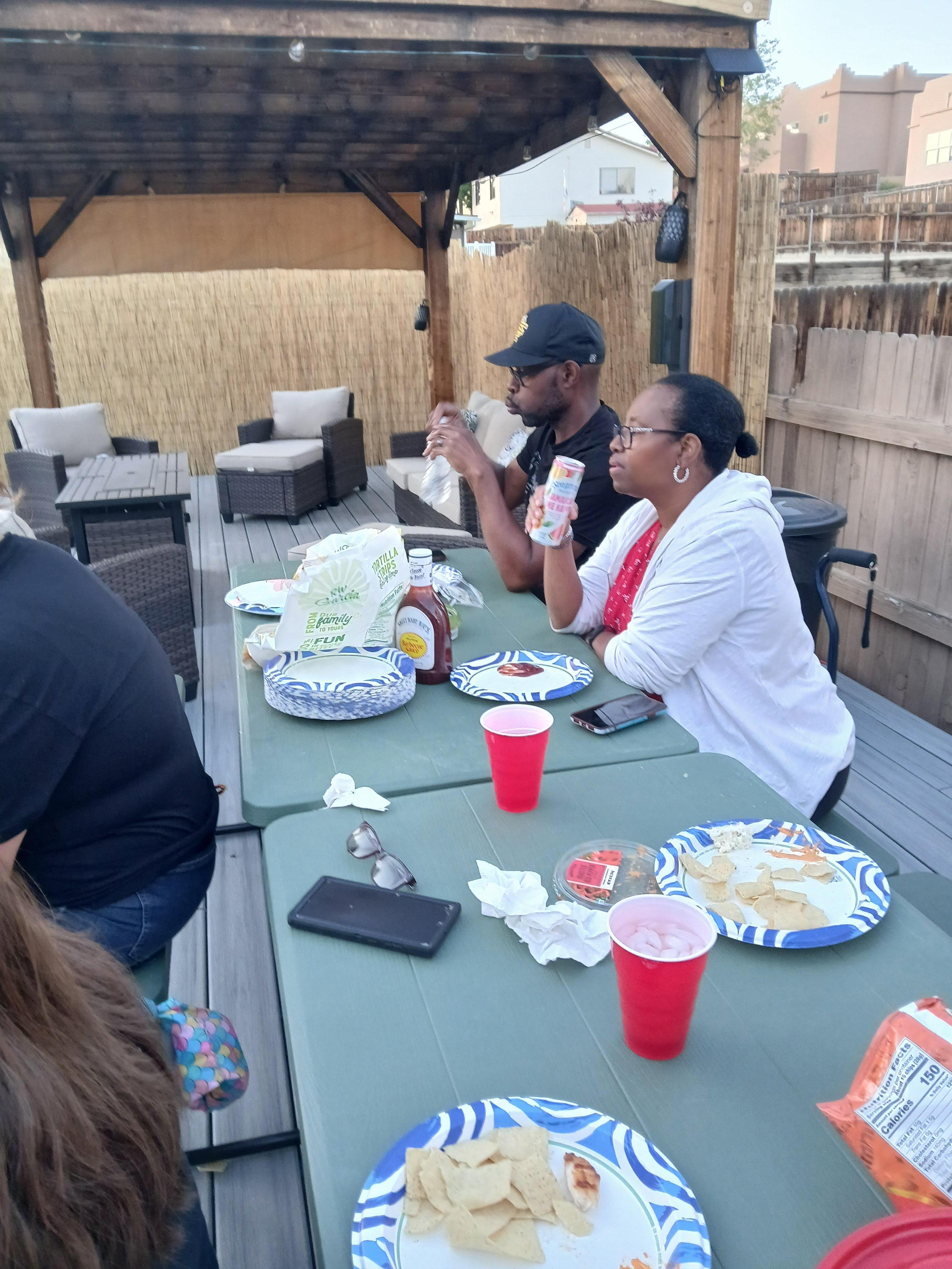Waiting on the food
