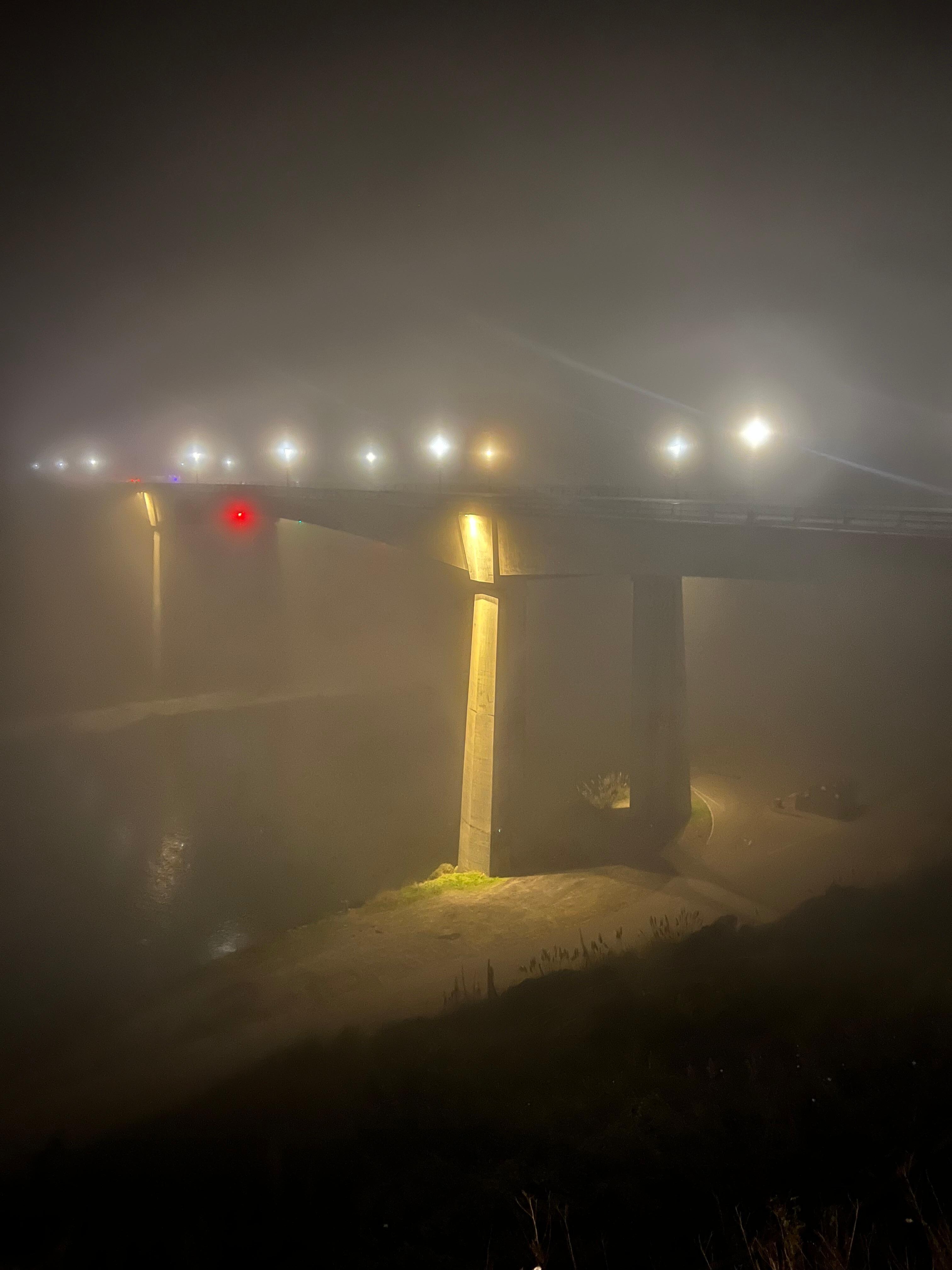 Noyo bridge at night