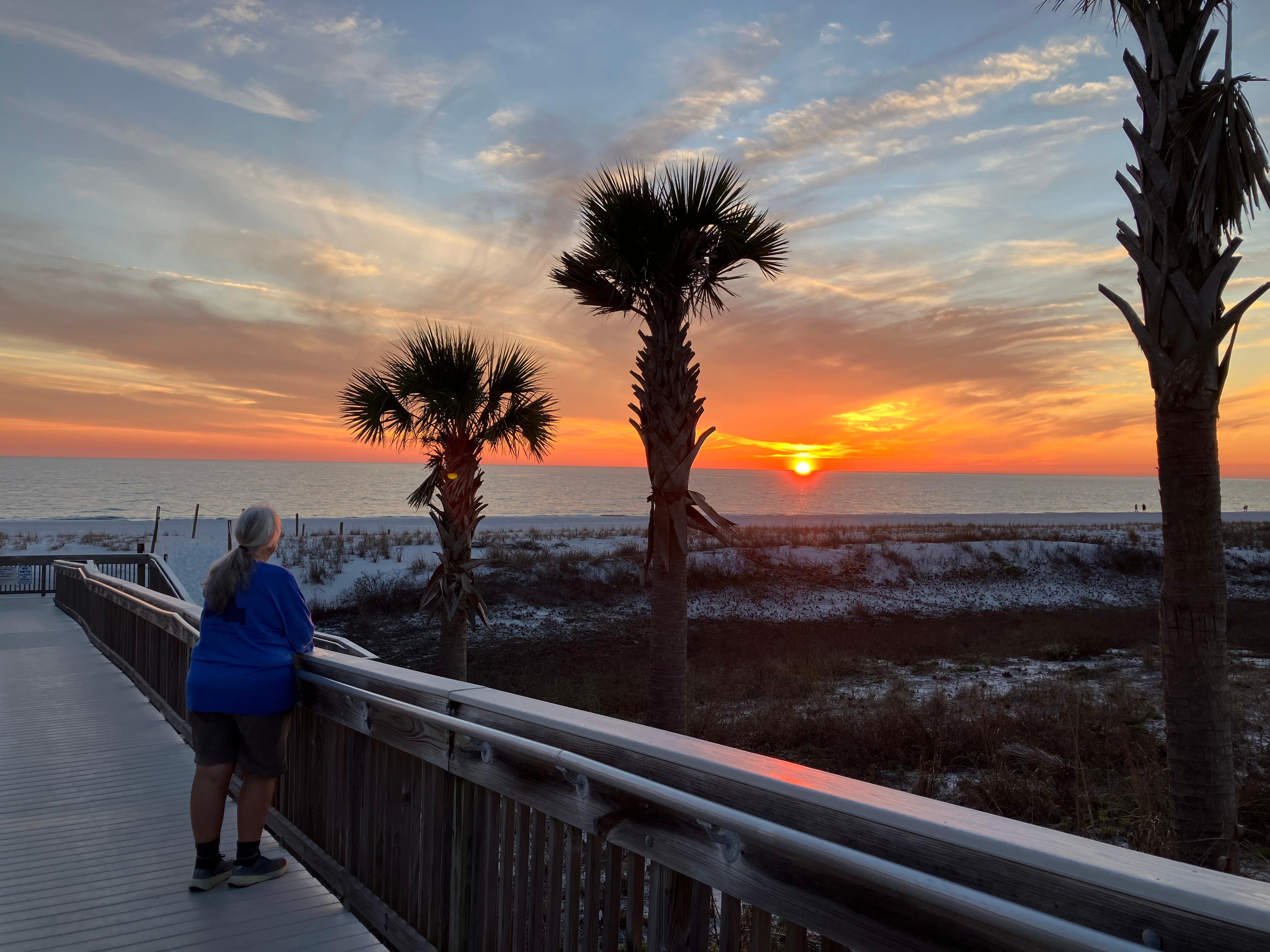 Beautiful sunsets just a short walk away.