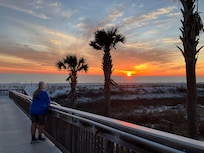 Beautiful sunsets just a short walk away.