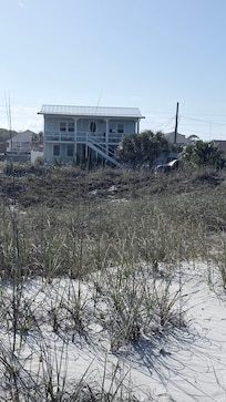 View of the house from the beach