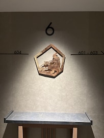 Each floor had a different little bronze art piece.