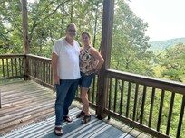Relaxing on the back porch