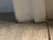 Dirty and rotten door jam